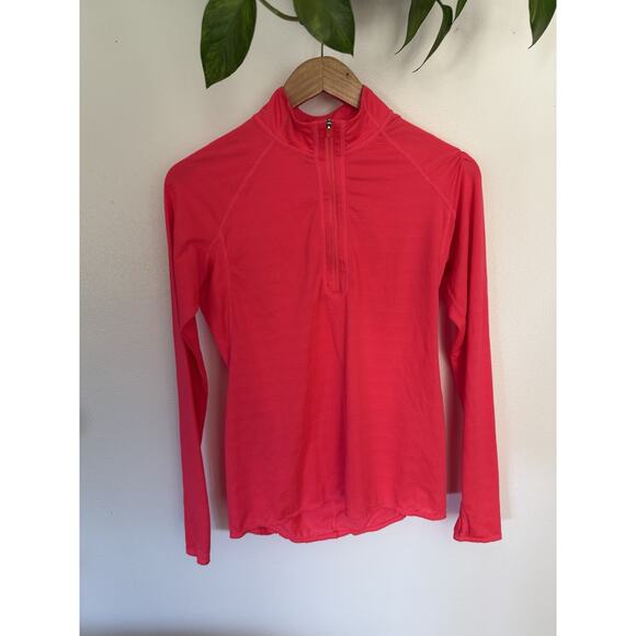 Athleta Neon Pink/Coral Jacket Woman’s Size Small Quarter Zip Up - Picture 2 of 7